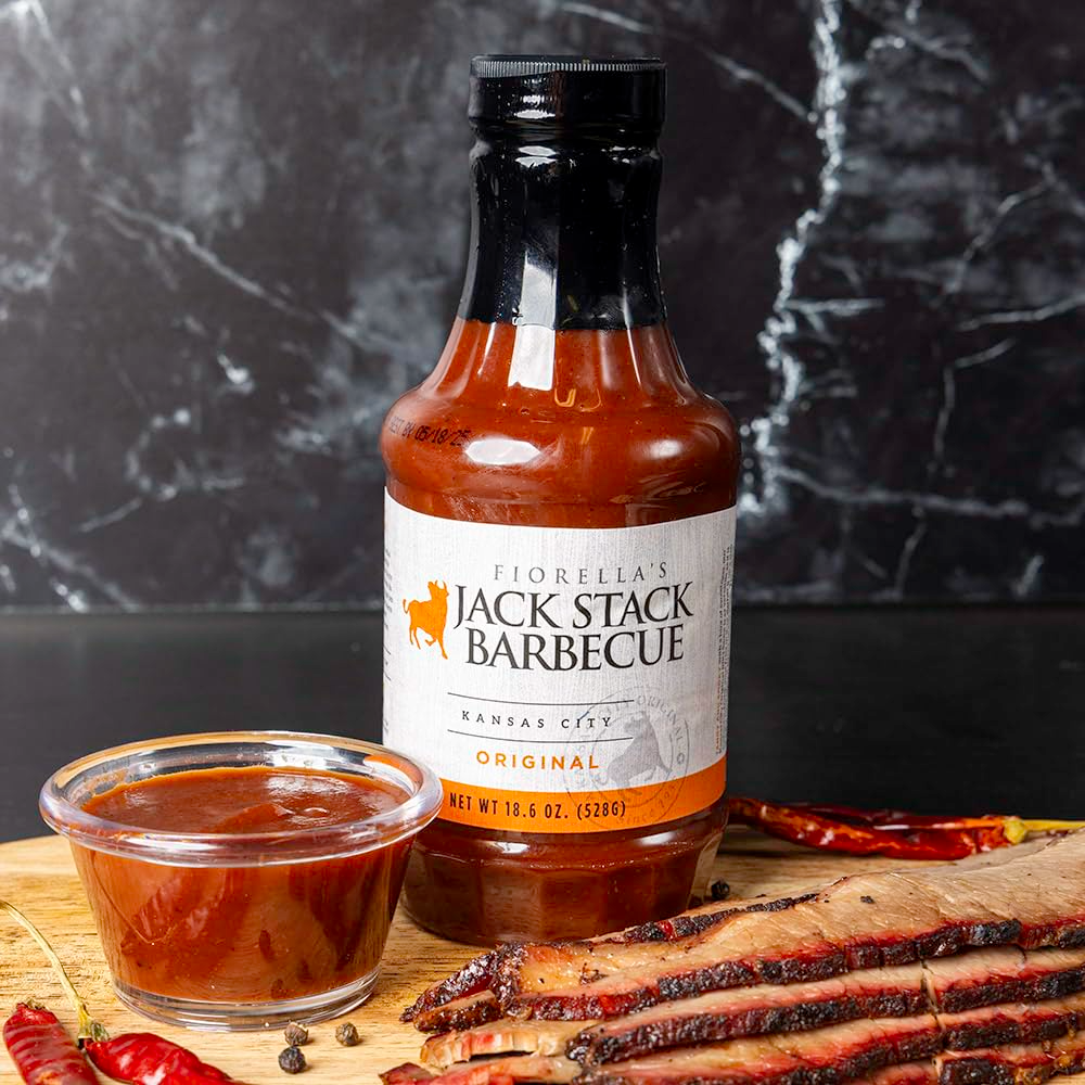 Jack Stack Barbecue Original Sauce - Kansas City BBQ Sauce - Smoked KC BBQ Sauce (2 Pack, 18oz Bottles) - Barbecue Whizz...Watch My Smoke!