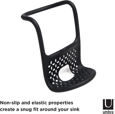 Umbra Sling Kitchen Sink Accessory, Single-Sided Sponge Holder, Black - Barbecue Whizz...Watch My Smoke!