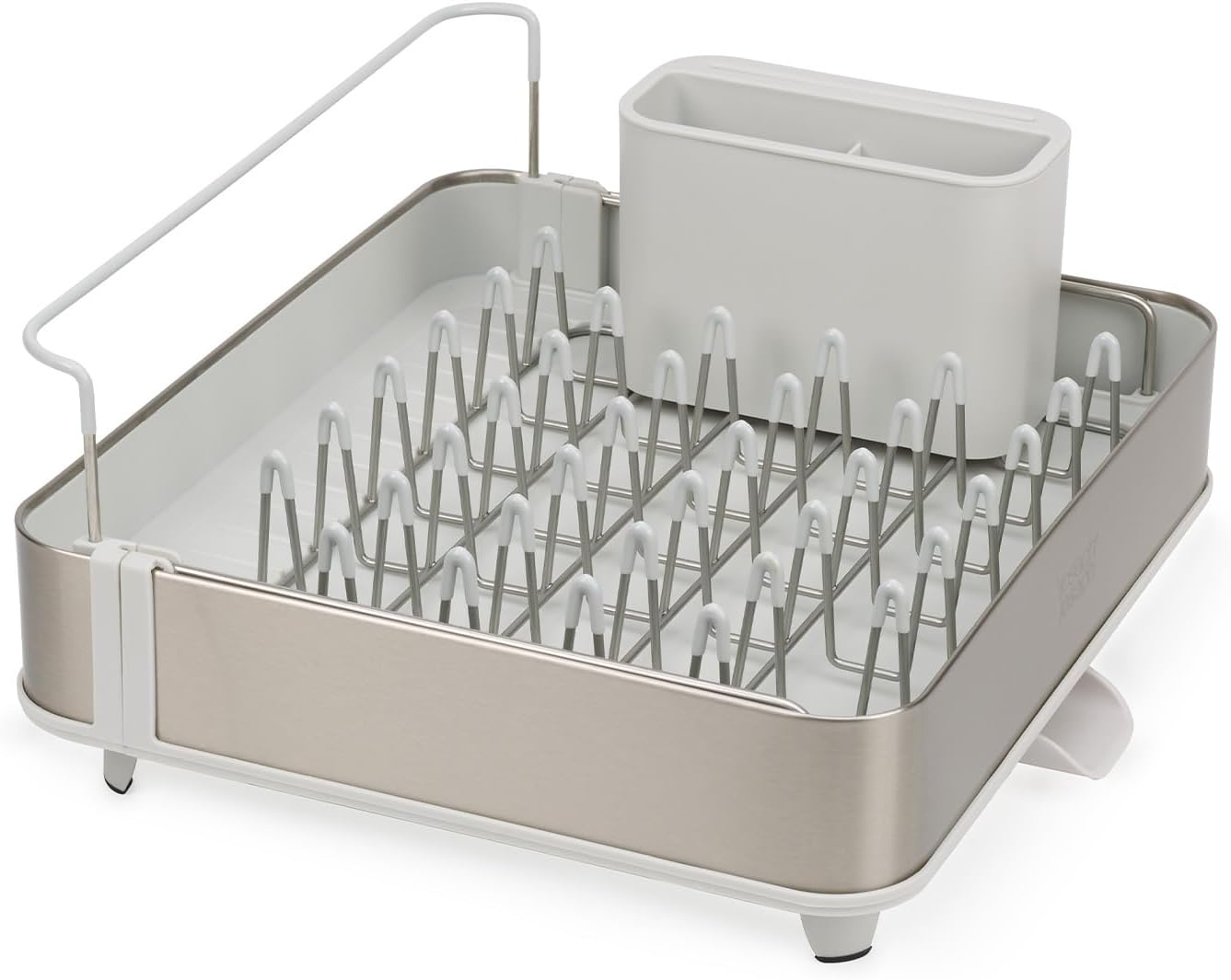 Joseph Joseph Extend Steel Expandable Dish Drainer Rack with Removable Cutlery Holder Swivel Draining Spout, Stainless Steel - Barbecue Whizz...Watch My Smoke!