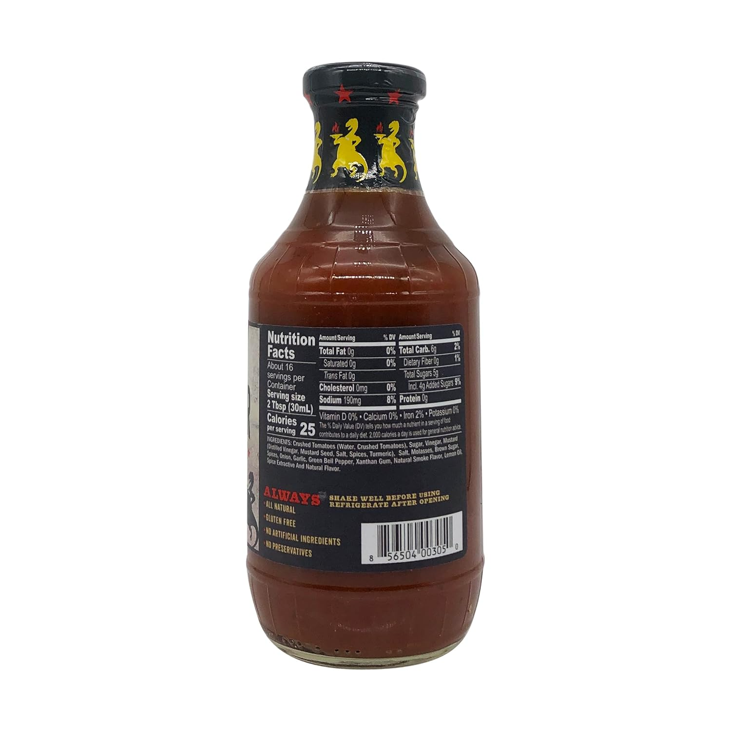 Dinosaur Bar-B-Que Sensuous Slathering BBQ Sauce 19 oz - Barbecue Whizz...Watch My Smoke!