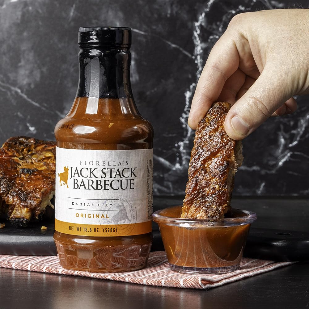 Jack Stack Barbecue Original Sauce - Kansas City BBQ Sauce - Smoked KC BBQ Sauce (2 Pack, 18oz Bottles) - Barbecue Whizz...Watch My Smoke!