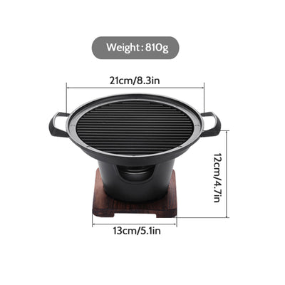 Mini BBQ Grill Alcohol Stove Home Smokeless Barbecue Grill Outdoor BBQ Plate Roasting Meat Tools - Barbecue Whizz...Watch My Smoke!