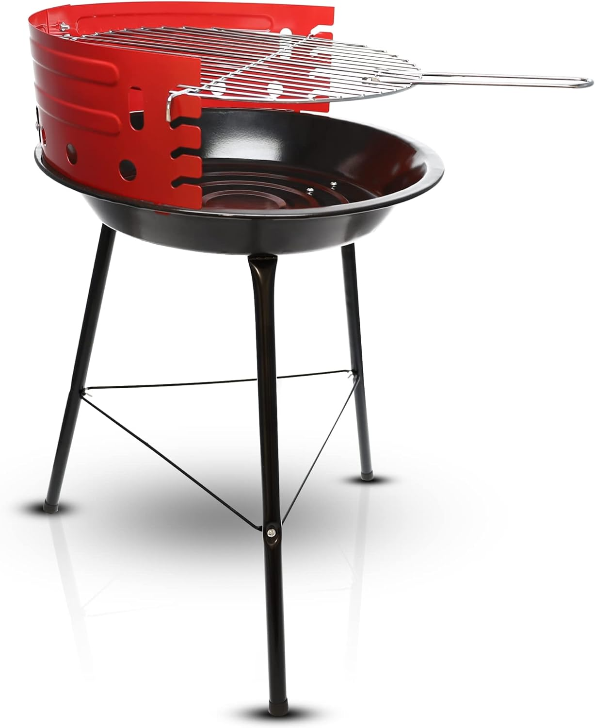 Gas One Charcoal Grill – 16-inch Portable Charcoal Grill – Barbecue Grill with 4 Levels for Flame Control – Dual Venting System – Small Charcoal Grill for Backyard, Camping, Boat - Barbecue Whizz...Watch My Smoke!