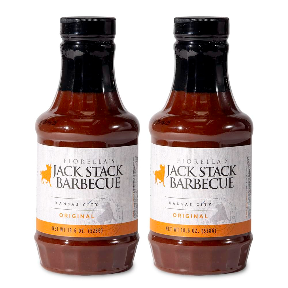 Jack Stack Barbecue Original Sauce - Kansas City BBQ Sauce - Smoked KC BBQ Sauce (2 Pack, 18oz Bottles) - Barbecue Whizz...Watch My Smoke!