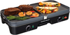 Hamilton Beach 3-in-1 Electric Indoor Grill + Griddle, 8-Serving, Reversible Nonstick Plates, 2 Cooking Zones with Adjustable Temperature (38546), Black - Barbecue Whizz...Watch My Smoke!