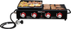 Royal Gourmet GD4002T 4-Burner Tailgater Grill & Griddle Combo, Portable Propane Gas Grill and Griddle, 2-in-1 Combo Design for Backyard or Outdoor BBQ Cooking, 40,000 BTU, Black - Barbecue Whizz...Watch My Smoke!