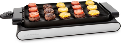 Wolfgang Puck XL Reversible Grill Griddle, Oversized Removable Cooking Plate, Nonstick Coating, Dishwasher Safe, Heats Up to 400ºF, Stay Cool Handles - Barbecue Whizz...Watch My Smoke!