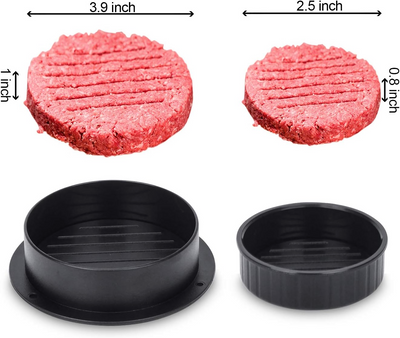 Hamburger Press, Hamburger Press Patty Maker, 3 in 1 Stuffed Burger Press Patty Maker, Patty Press for Stuffed Burgers, Sliders, Beef Burger, Non Stick Kitchen Barbecue Tool Grilling Accessories - Barbecue Whizz...Watch My Smoke!