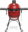 Kamado Joe KJ23RHC Classic Joe II 18-inch Charcoal Grill with Cart and Side Shelves, Blaze Red - Barbecue Whizz...Watch My Smoke!