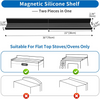 Magnetic Stove Top Shelf, 30" Stove Rack Magnetic Shelf for Kitchen Storage, Kitchen Shelf for Stove Organizer Above Stovetop Flat Back of Stove - Black - Barbecue Whizz...Watch My Smoke!