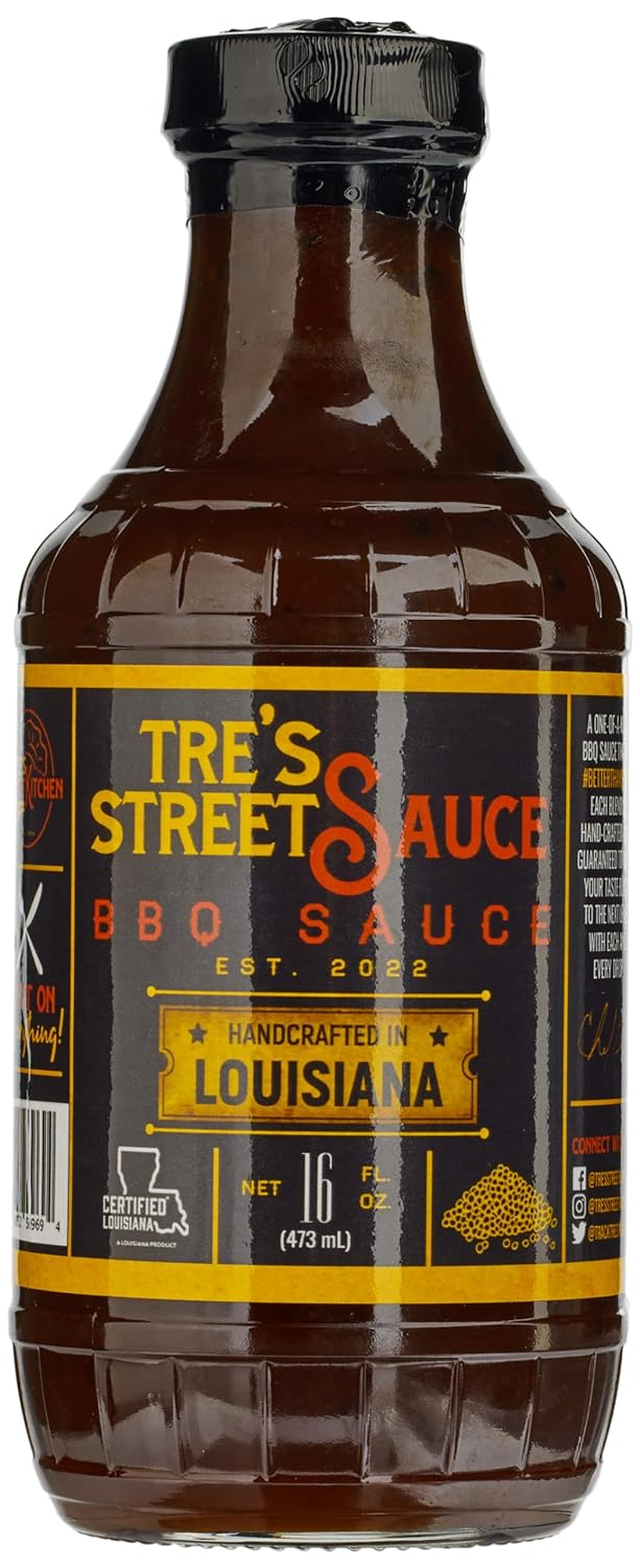 Tre's Street Sauce: Original All-Purpose BBQ Sauce, 16 oz. - Barbecue Whizz...Watch My Smoke!