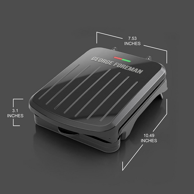 George Foreman 2-Serving Classic Plate Electric Indoor Grill and Panini Press, Black, GRS040B - Barbecue Whizz...Watch My Smoke!