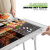 Magshion Integrated Portable Charcoal Grill, Outdoor Folding Barbeque Grill Stainless Steel Camp Picnic Cooker with Grill Pan, 36" x 13" x 27.5" - Barbecue Whizz...Watch My Smoke!