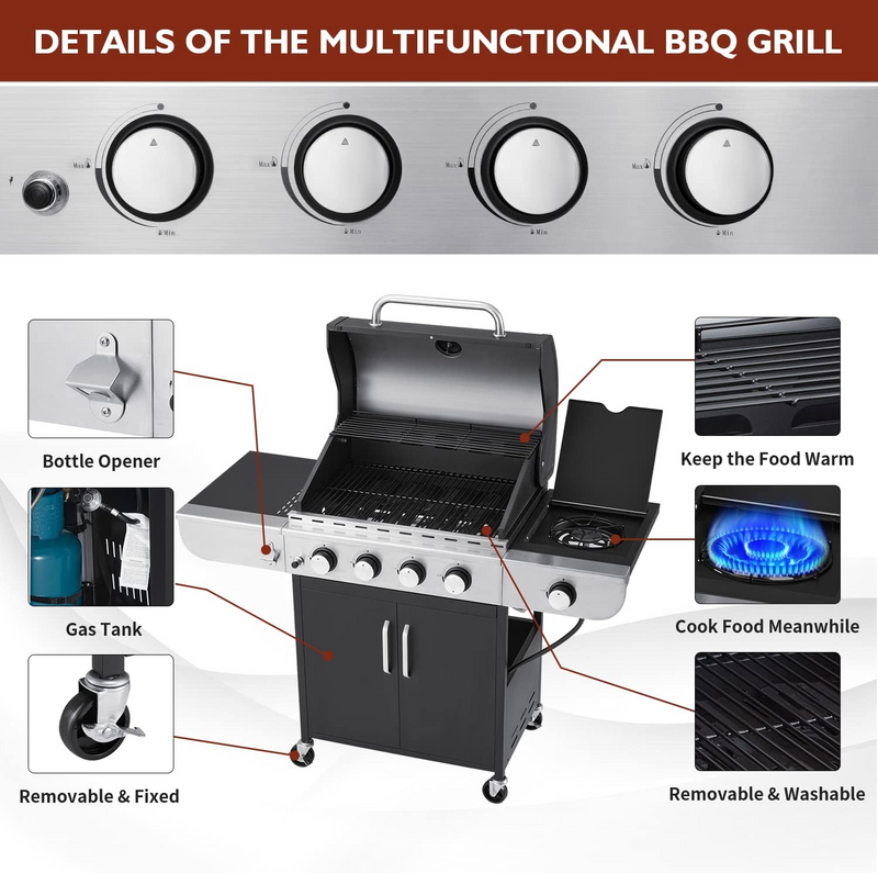 Techwood 1600W Indoor Outdoor Electric grill, Electric BBQ Grill, Portable Removable Stand grill, Black - Barbecue Whizz...Watch My Smoke!