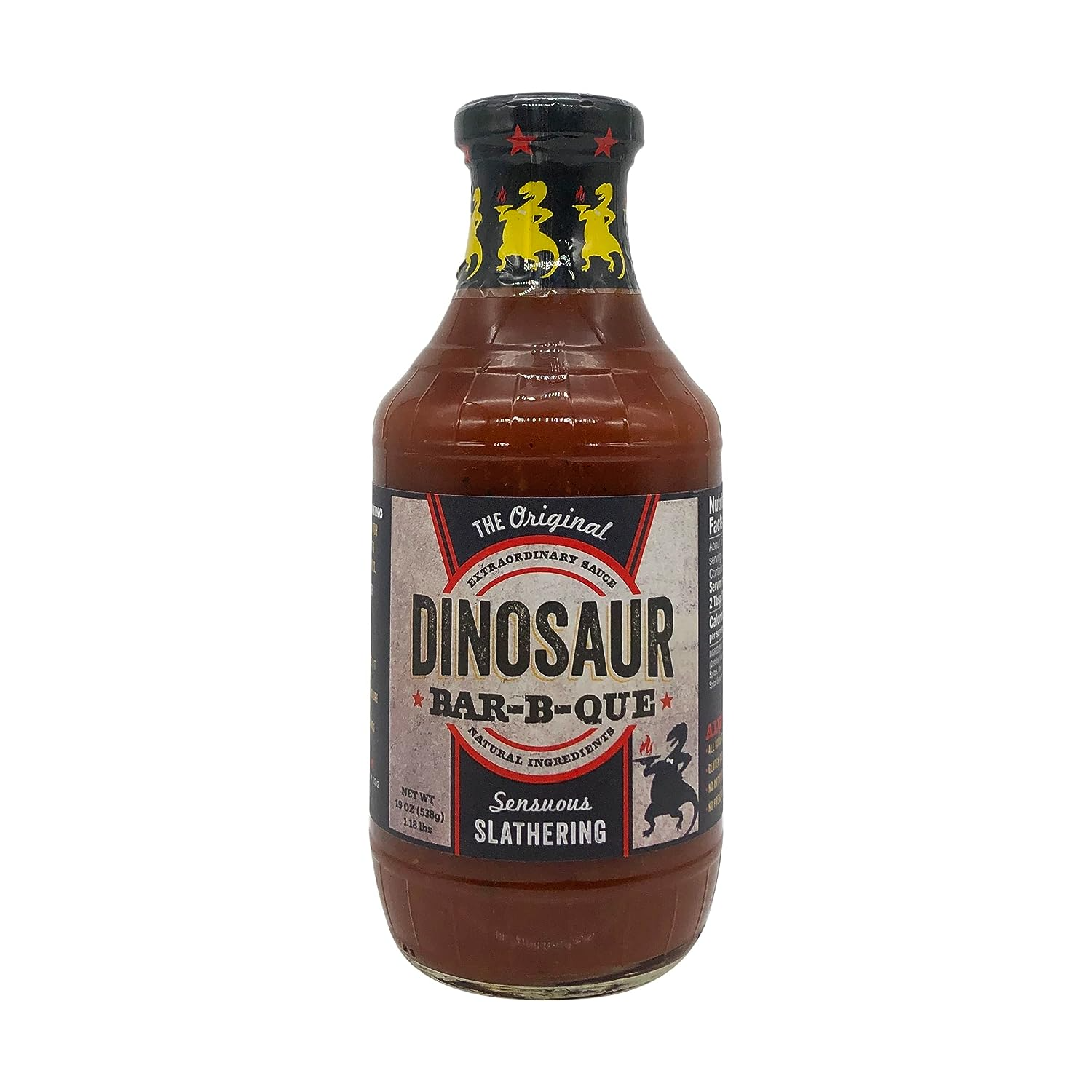 Dinosaur Bar-B-Que Sensuous Slathering BBQ Sauce 19 oz - Barbecue Whizz...Watch My Smoke!