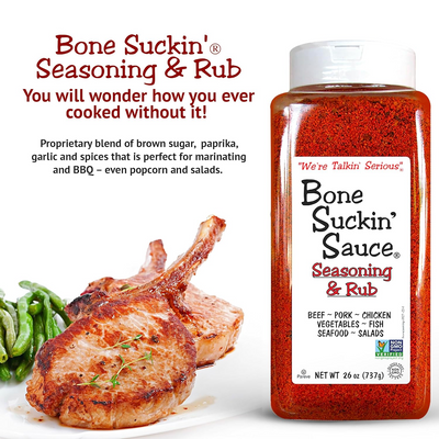 Bone Suckin' Barbecue Sauce - BBQ Seasoning & Rub, Gluten Free, Perfect for Pork Ribs and Spicy Sauce BBQ Fans - 737g (26 oz) - Barbecue Whizz...Watch My Smoke!