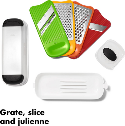 OXO Good Grips Complete Grate & Slice Set - NEW, White - Barbecue Whizz...Watch My Smoke!