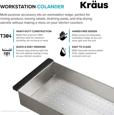 Kraus CS-6 Kore Colander, 16 3/4 inch - Barbecue Whizz...Watch My Smoke!