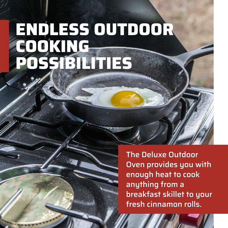 Camp Chef Deluxe Outdoor Oven - Outdoor Oven for Camping Gear & Outdoor Cooking - Internal Dimensions 11" L x 16" W x 9" H