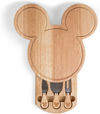 PICNIC TIME Disney Mickey Mouse Head Shaped Cheese Board and Knife Set, Charcuterie Board Set, Wood Cutting Board with Cheese Knives, (Parawood) 11.75 x 12.5 x 1.2 - Barbecue Whizz...Watch My Smoke!