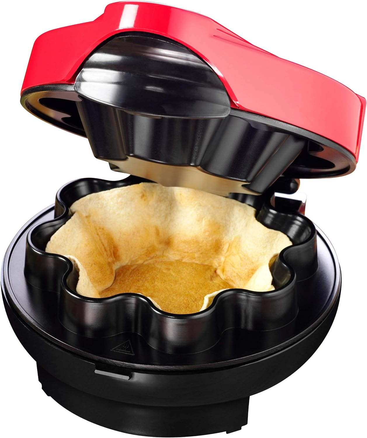 Nostalgia Taco Tuesday Tortilla Bowl Maker For Baked Taco Bowls, Tostadas, Salads, Dips, Appetizers, and Desserts, 8 to 10 Inch Tortillas, Red - Barbecue Whizz...Watch My Smoke!