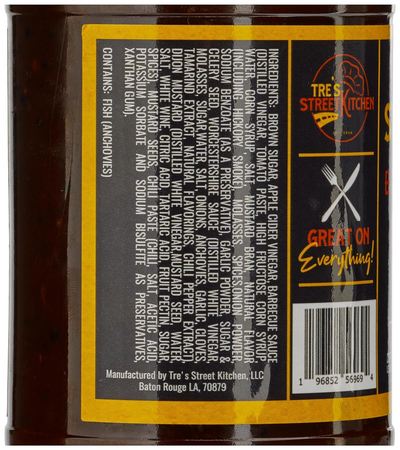 Tre's Street Sauce: Original All-Purpose BBQ Sauce, 16 oz. - Barbecue Whizz...Watch My Smoke!