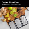 Cheese Grater with Garlic Crusher - Box Grater Cheese Shredder - Cheese Grater with Handle - Graters for Kitchen Stainless Steel Food Grater - Garlic Mincer Tool and Vegetable Peeler - Barbecue Whizz...Watch My Smoke!