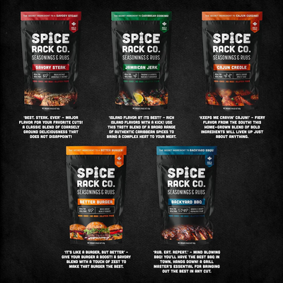 BBQ Spices And Rubs Gift Set - Spice Rack Co BBQ Rub Gift Sets, Grill Seasoning Gift Set Of 5 Flavors, Grilling Spices Gift Sets For Men & BBQ gifts for men, BBQ Seasonings And Rubs Gift Set of 5 - Barbecue Whizz...Watch My Smoke!