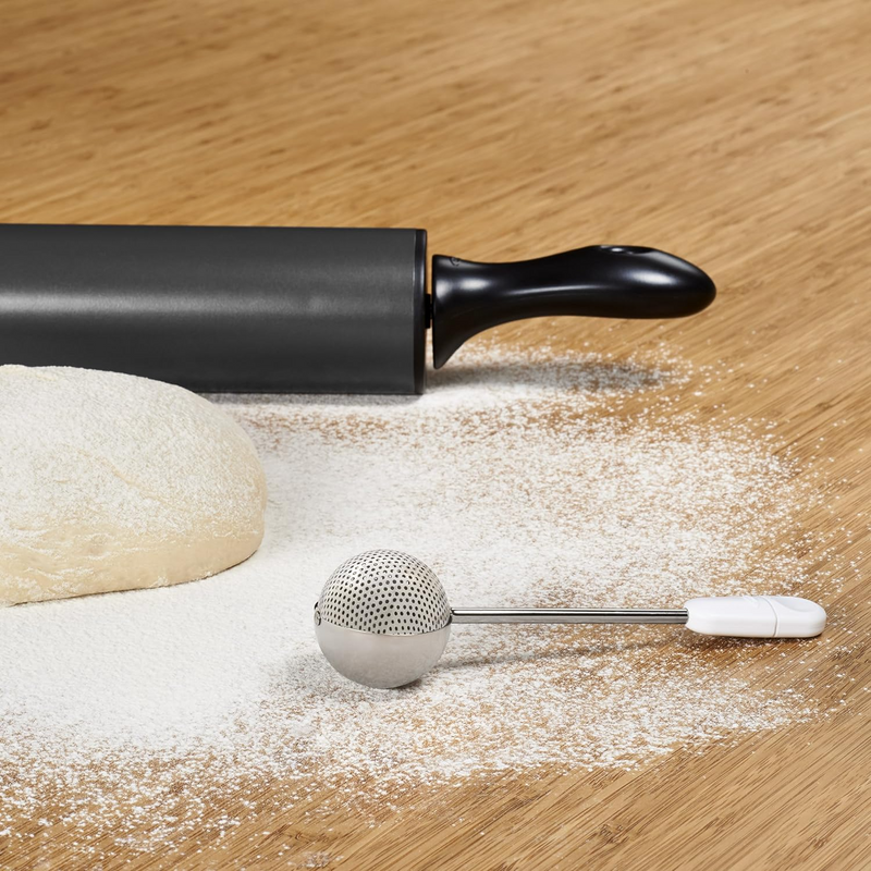 OXO Good Grips Baker’s Dusting Wand for Sugar, Flour and Spices, Stainless Steel, 9 x 3 x 3 - Barbecue Whizz...Watch My Smoke!