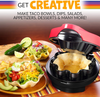 Nostalgia Taco Tuesday Tortilla Bowl Maker For Baked Taco Bowls, Tostadas, Salads, Dips, Appetizers, and Desserts, 8 to 10 Inch Tortillas, Red - Barbecue Whizz...Watch My Smoke!