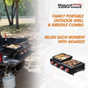 Royal Gourmet GD4002T 4-Burner Tailgater Grill & Griddle Combo, Portable Propane Gas Grill and Griddle, 2-in-1 Combo Design for Backyard or Outdoor BBQ Cooking, 40,000 BTU, Black - Barbecue Whizz...Watch My Smoke!