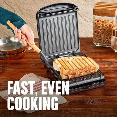 George Foreman 2-Serving Classic Plate Electric Indoor Grill and Panini Press, Black, GRS040B - Barbecue Whizz...Watch My Smoke!