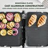 GreenPan 6-in-1 Multifunction Contact Grill & Griddle, Healthy Ceramic Nonstick Reversible Grill & Griddle Plates, Dual Heat Settings, Closed Panini Press, Open Flat Surface, PFAS-Free, Matte Black - Barbecue Whizz...Watch My Smoke!