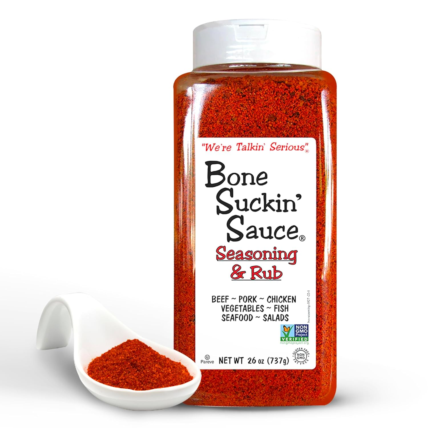 Bone Suckin' Barbecue Sauce - BBQ Seasoning & Rub, Gluten Free, Perfect for Pork Ribs and Spicy Sauce BBQ Fans - 737g (26 oz) - Barbecue Whizz...Watch My Smoke!